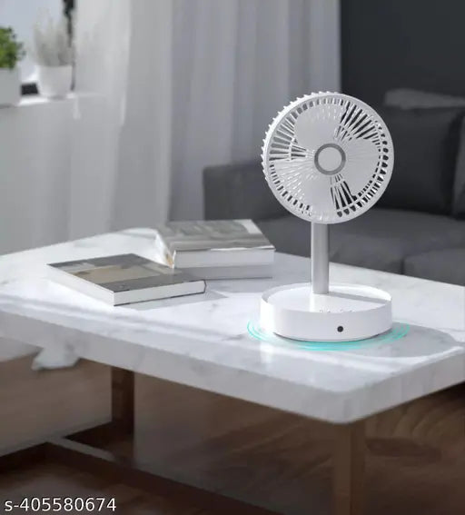 USB Rechargeable Desk Fan Telescopic Electric Desktop Fan