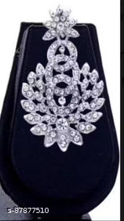 Sterling Rhodium Plated Jewellery Set With White Austrian Diamond