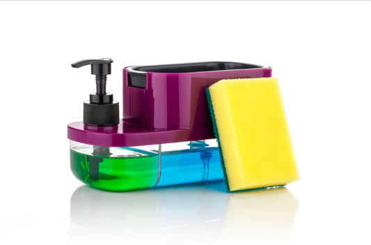 3 in 1 Soap Pump Dispenser Dish Soap Liquid Dispenser Sponge Holder