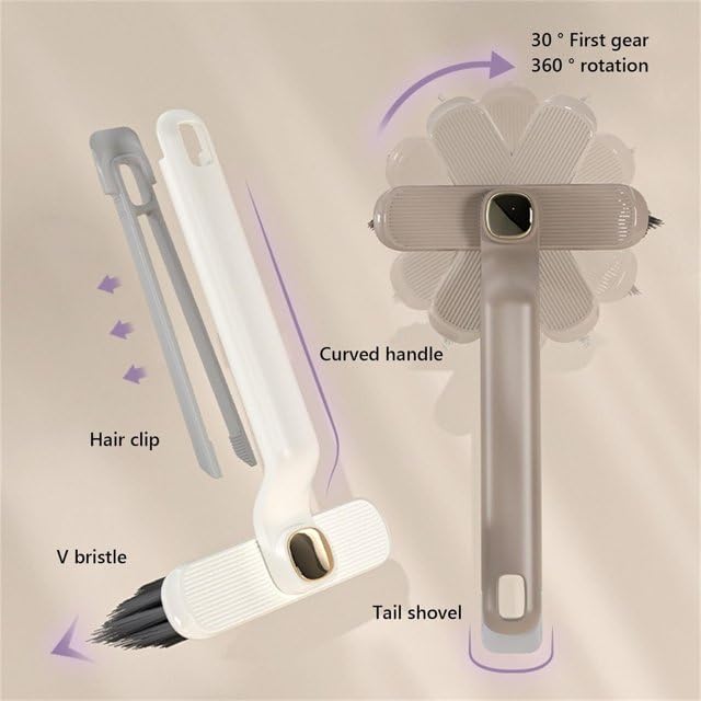 Multi-Function Rotating Crevice Cleaning Brush, 360 Degree Rotating Hard Bristle Crevice Cleaning Brushes, No Dead Corners Hard Bristle Brush for Cleaning Bathroom, Bathtub, Kitchen Tools
