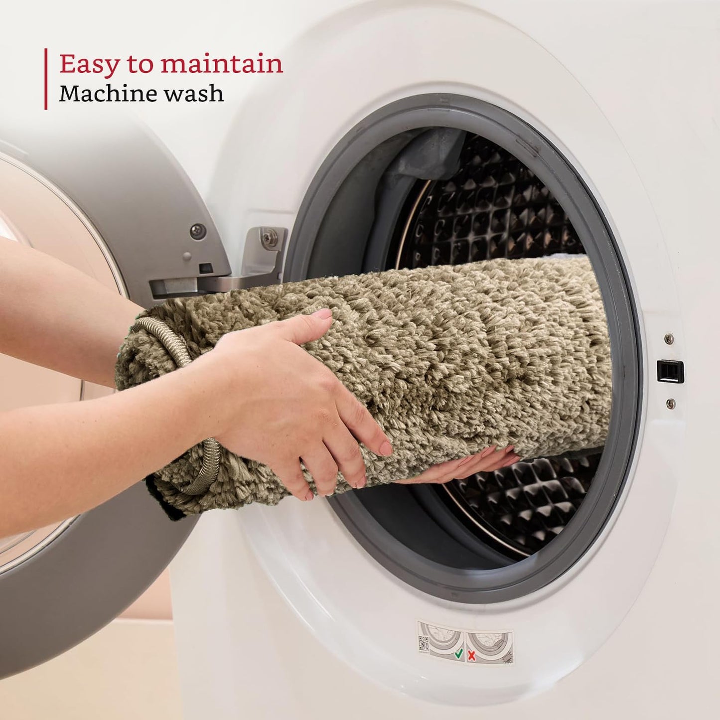Brand - Solimo Premium Anti-Slip Microfibre Bathmat - 60cm x 40cm, Light Taupe