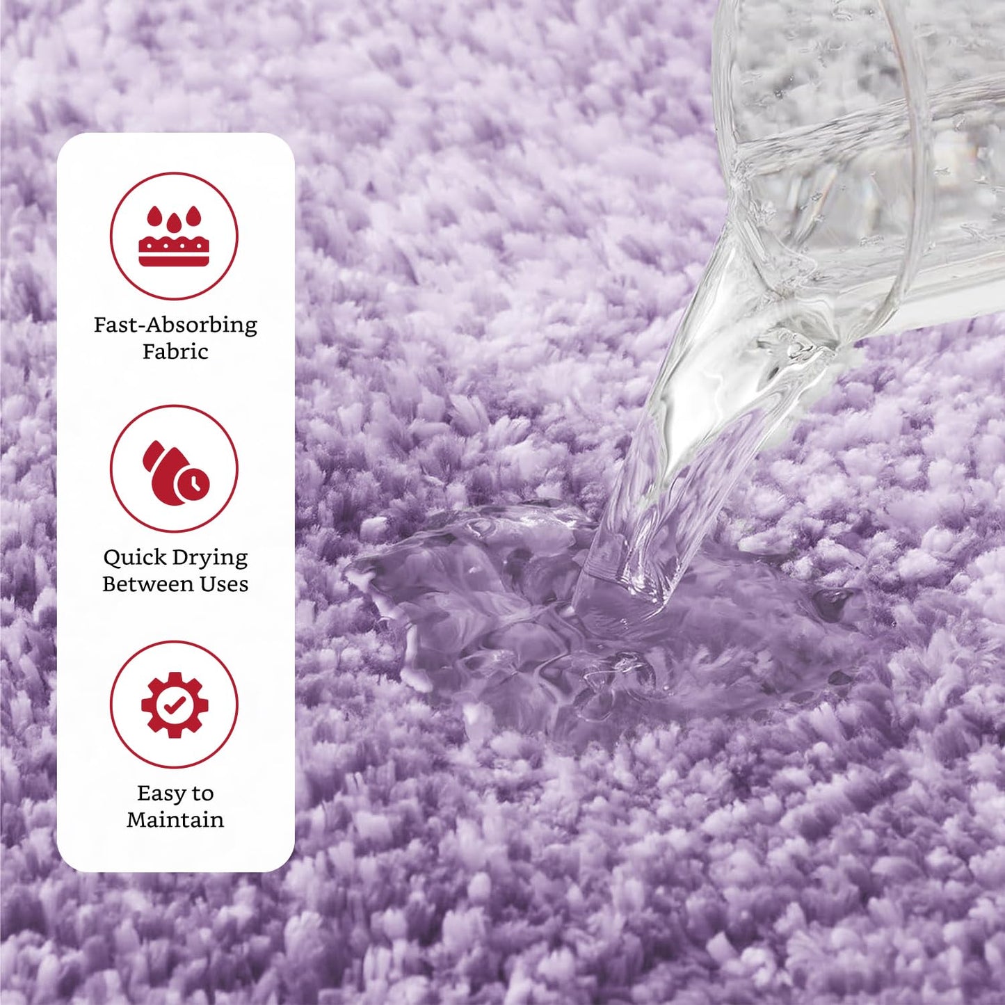 Brand - Solimo Premium Anti-Slip Microfibre Bathmat - 60cm x 40cm, Light Taupe