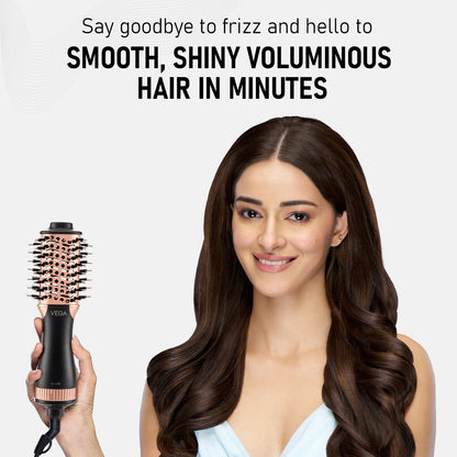 VEGA Litstyle L3 Volumizer Hair Blow Dryer Brush With 3 Heat/2 Speed Settings, 360° Airflow Vent, 3 in 1 Compact Hot Air Brush For Women, Tourmaline Ceramic Coated Barrel, 500 Watts, (VHSD-03)