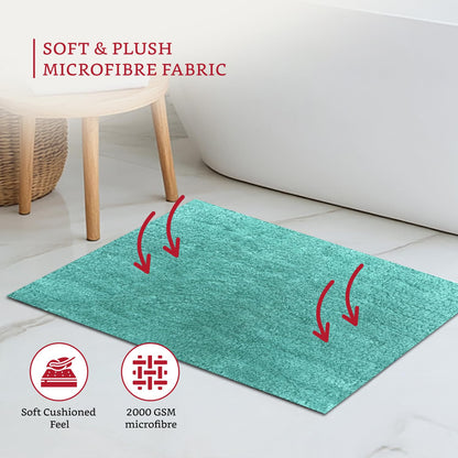 Brand - Solimo Premium Anti-Slip Microfibre Bathmat - 60cm x 40cm, Light Taupe