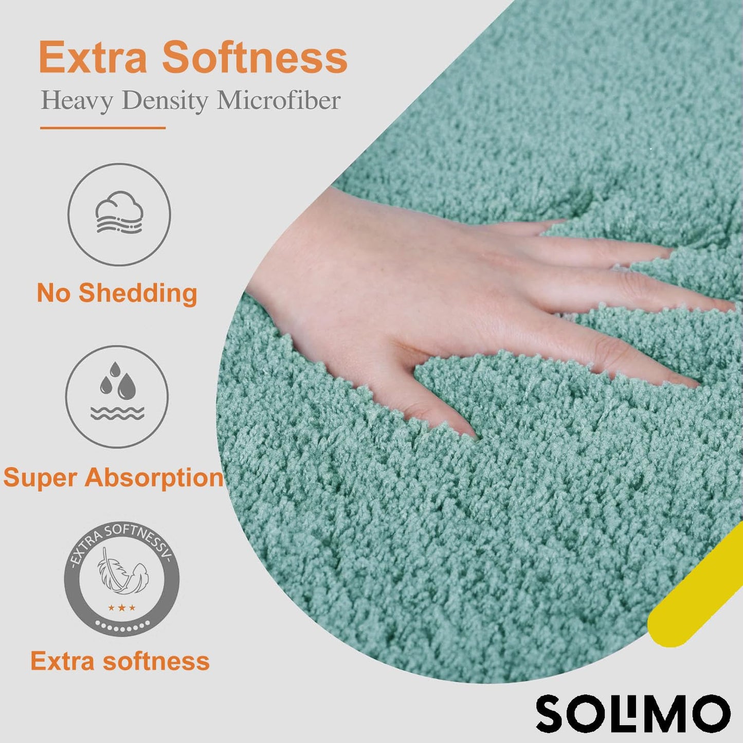 Brand - Solimo Premium Anti-Slip Microfibre Bathmat - 60cm x 40cm, Light Taupe