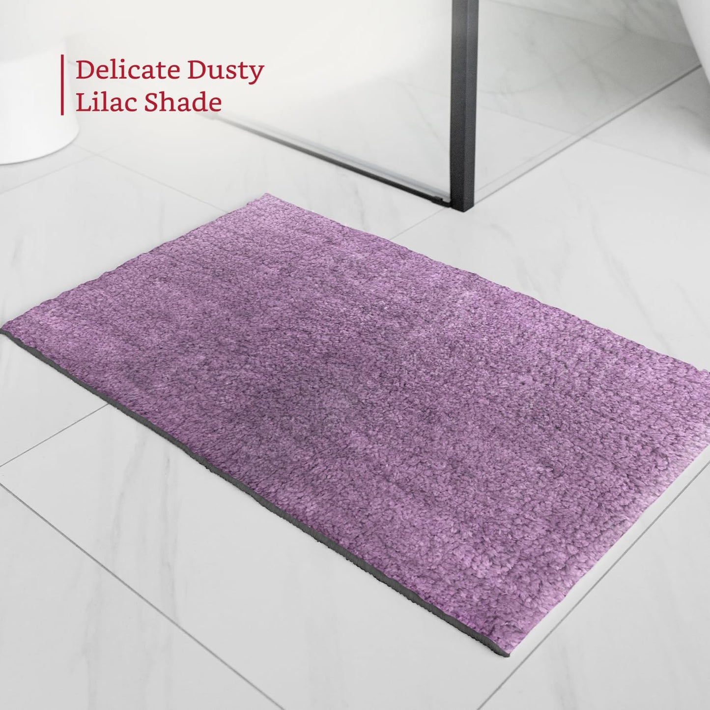 Brand - Solimo Premium Anti-Slip Microfibre Bathmat - 60cm x 40cm, Light Taupe