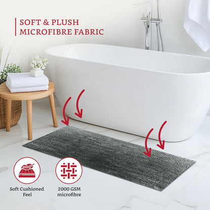 Brand - Solimo Premium Anti-Slip Microfibre Bathmat - 60cm x 40cm, Light Taupe