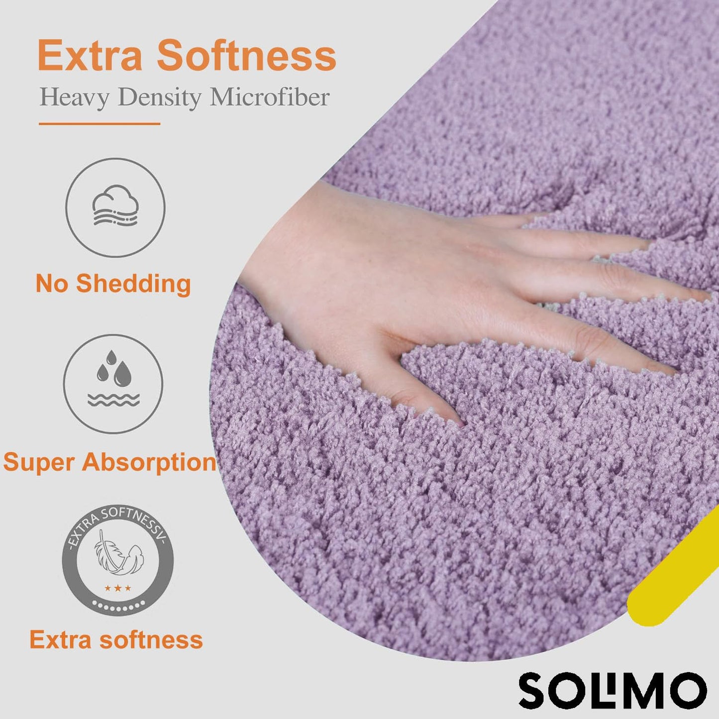 Brand - Solimo Premium Anti-Slip Microfibre Bathmat - 60cm x 40cm, Light Taupe
