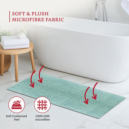 Brand - Solimo Premium Anti-Slip Microfibre Bathmat - 60cm x 40cm, Light Taupe