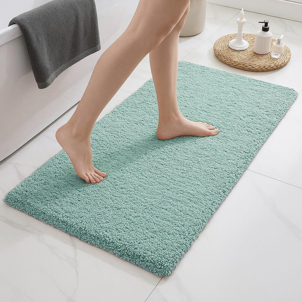 Brand - Solimo Premium Anti-Slip Microfibre Bathmat - 60cm x 40cm, Light Taupe