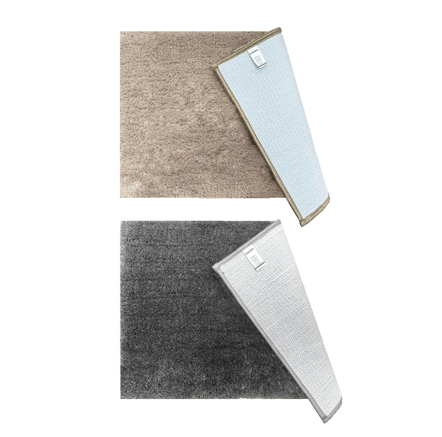 Brand - Solimo Premium Anti-Slip Microfibre Bathmat - 60cm x 40cm, Light Taupe