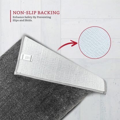 Brand - Solimo Premium Anti-Slip Microfibre Bathmat - 60cm x 40cm, Light Taupe
