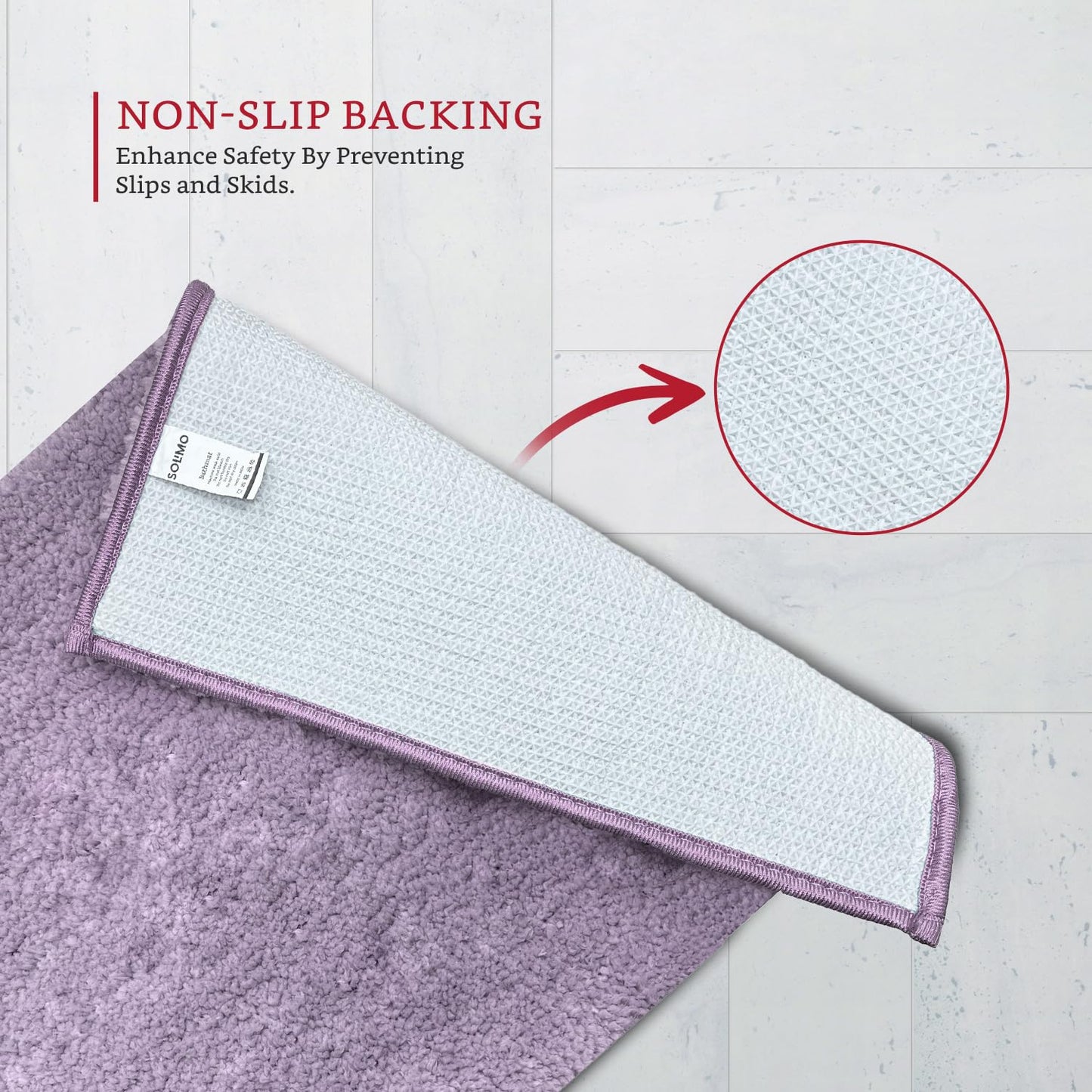 Brand - Solimo Premium Anti-Slip Microfibre Bathmat - 60cm x 40cm, Light Taupe