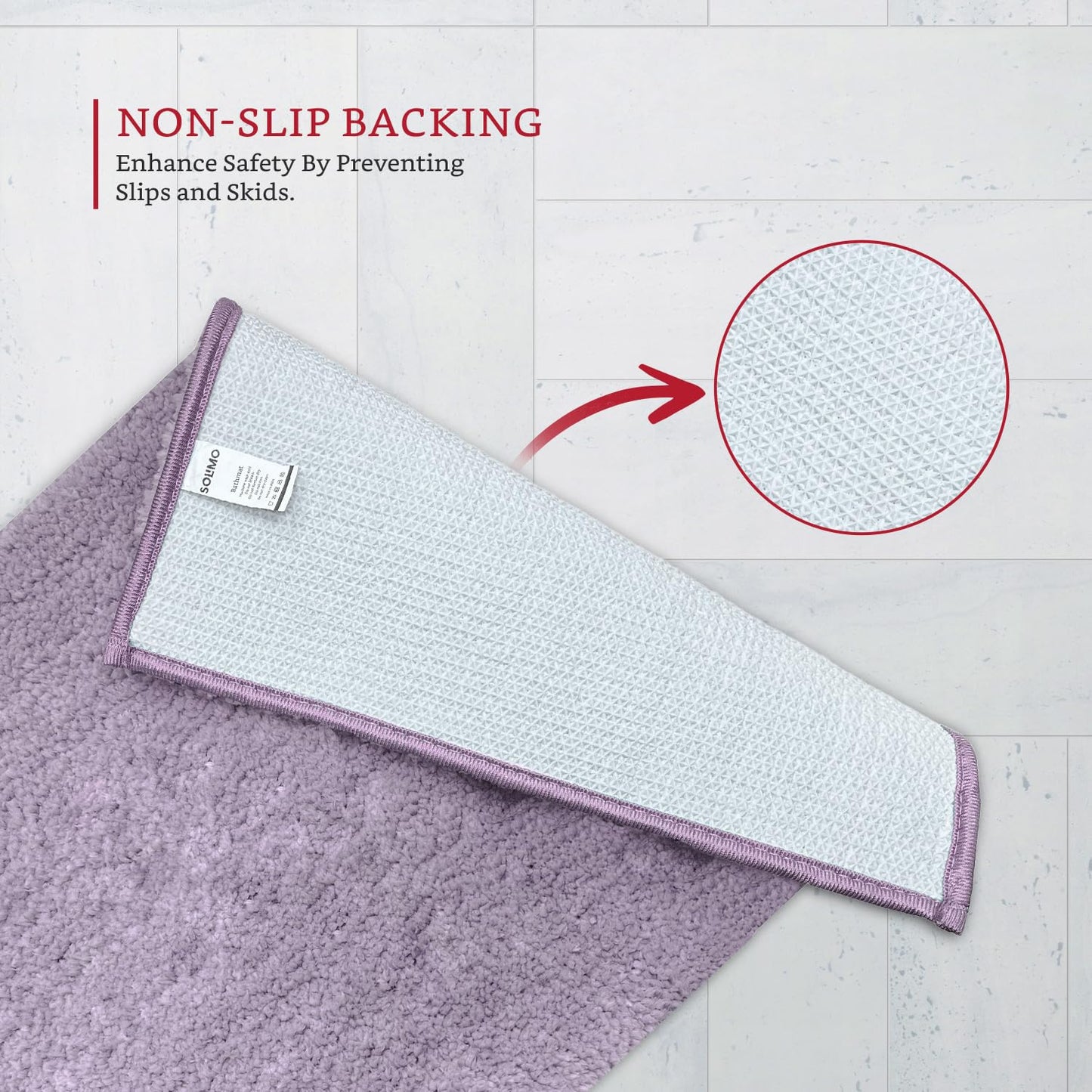 Brand - Solimo Premium Anti-Slip Microfibre Bathmat - 60cm x 40cm, Light Taupe
