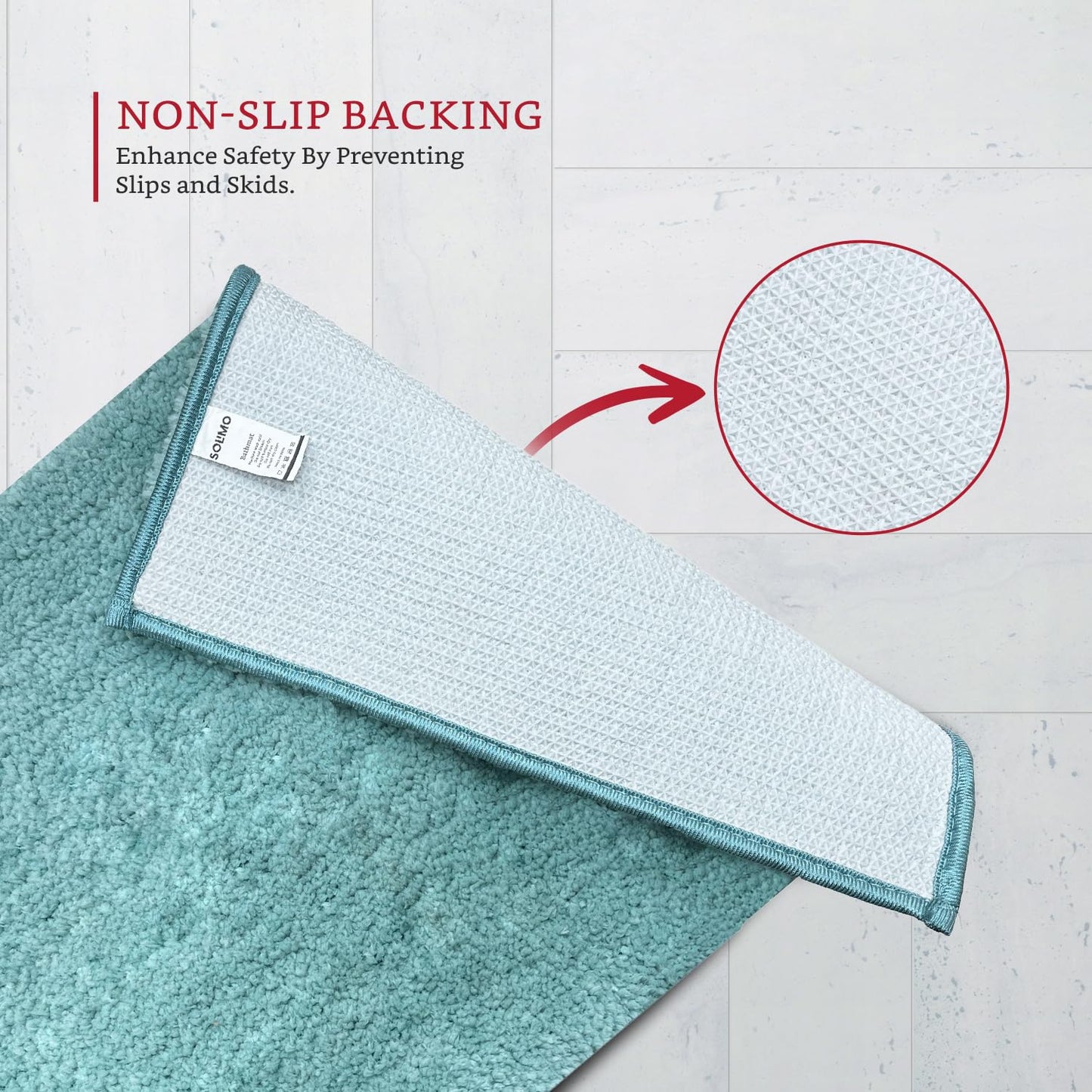Brand - Solimo Premium Anti-Slip Microfibre Bathmat - 60cm x 40cm, Light Taupe