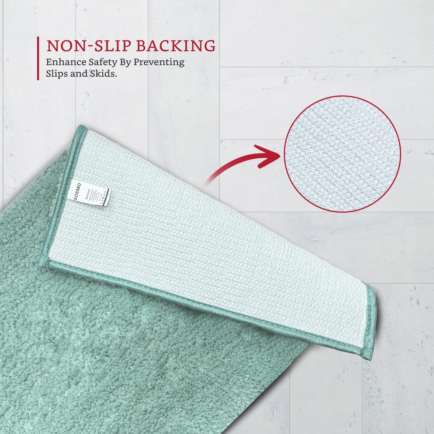 Brand - Solimo Premium Anti-Slip Microfibre Bathmat - 60cm x 40cm, Light Taupe