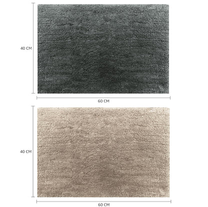 Brand - Solimo Premium Anti-Slip Microfibre Bathmat - 60cm x 40cm, Light Taupe