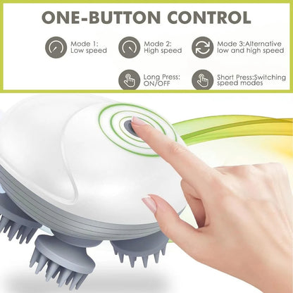 Scalp Massager with 096 Kneading Points, Detachable Heads, Hair Growth and FullBody Massager