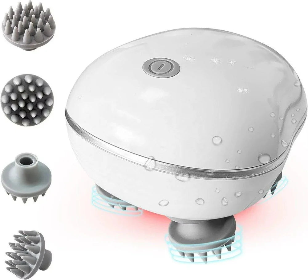 Scalp Massager with 096 Kneading Points, Detachable Heads, Hair Growth and FullBody Massager